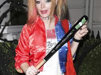 Lindsay Lohan Looks Hot In Harley Quinn's Outfit