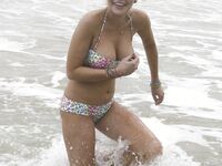 Lindsay Lohan NipSlip And Bikini On A Beach