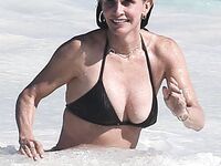 Courteney Cox Nip Slip And Tight Bikini Photos