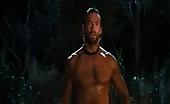 Faggot Hugh Jackman takes a naked outdoor shower