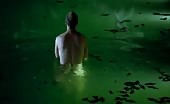 Pillow biter Jean Marc swims naked in the pond
