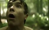 Homo Joe Dempsie running naked through the forest