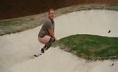 Bear Larry Joe Campbell takes a dumpon the golf course