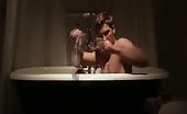 Shirt lifter Mike Vogel naked in the bathtub