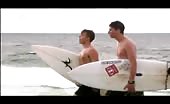 Queers Lincoln Younes and David Jones Roberts after surfing