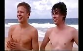 Shit Stabber Chris Egan at the beach with his mate